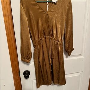 Gold Wrap Dress